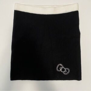 NWT‎ Hello Kitty Deadstock Black Embellished Knit Mini Skirt S Kawaii Girlhood